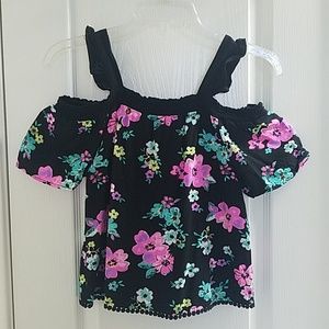 Girl's Justice cold shoulder floral shirt size 12
